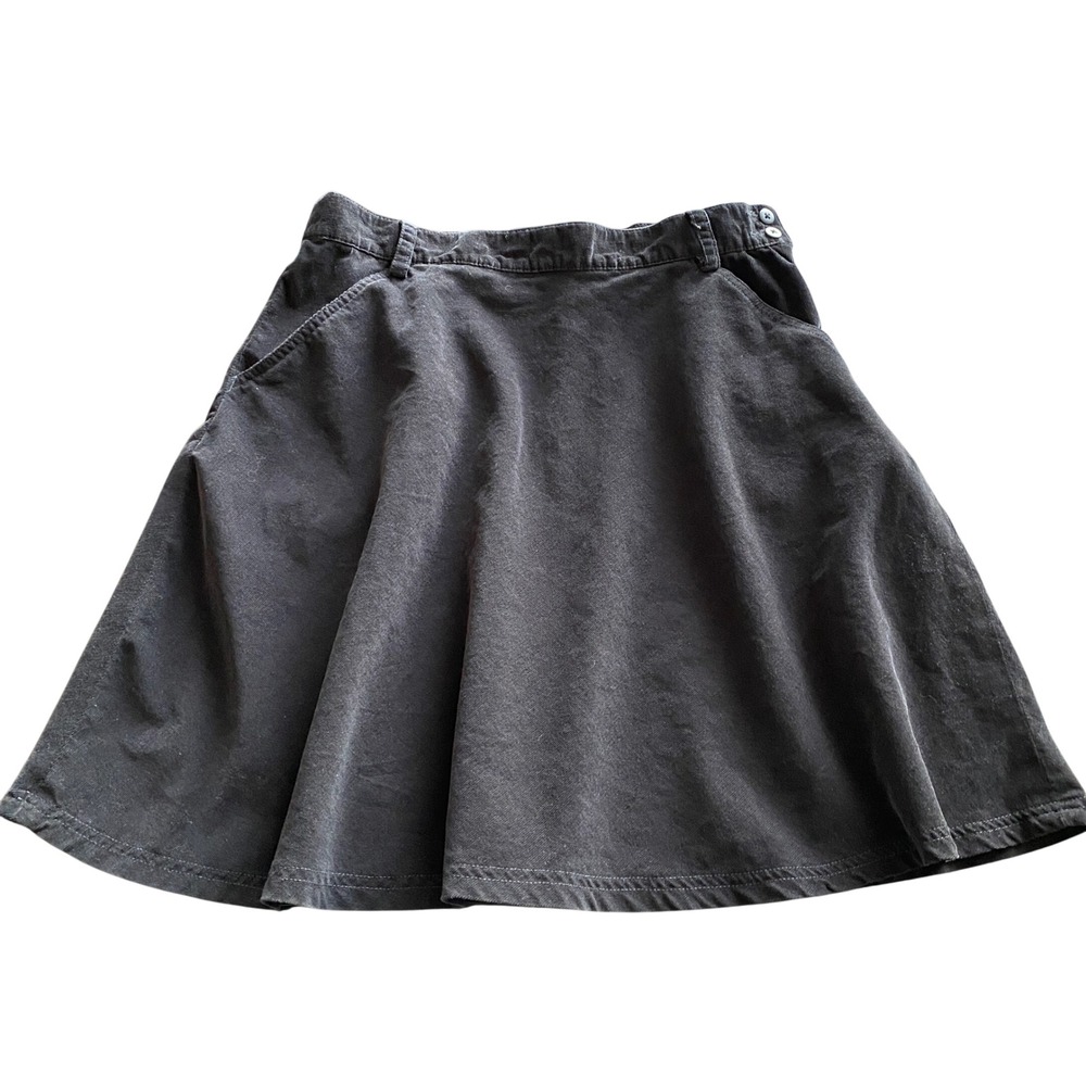 Eddie Bauer Skirt Size 14 Waist 31" Black Corduroy A-Line Pockets 90s y2k retro